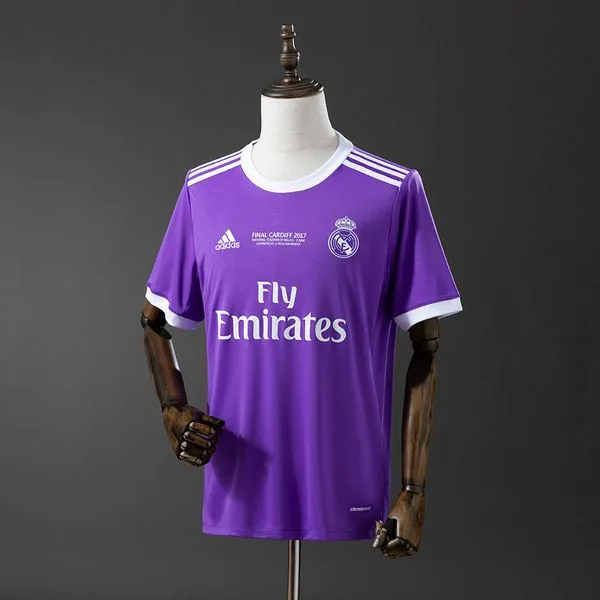 Camiseta de fútbol Real Madrid 2016/17 VISITANTE MANGA CORTA VERSION FAN